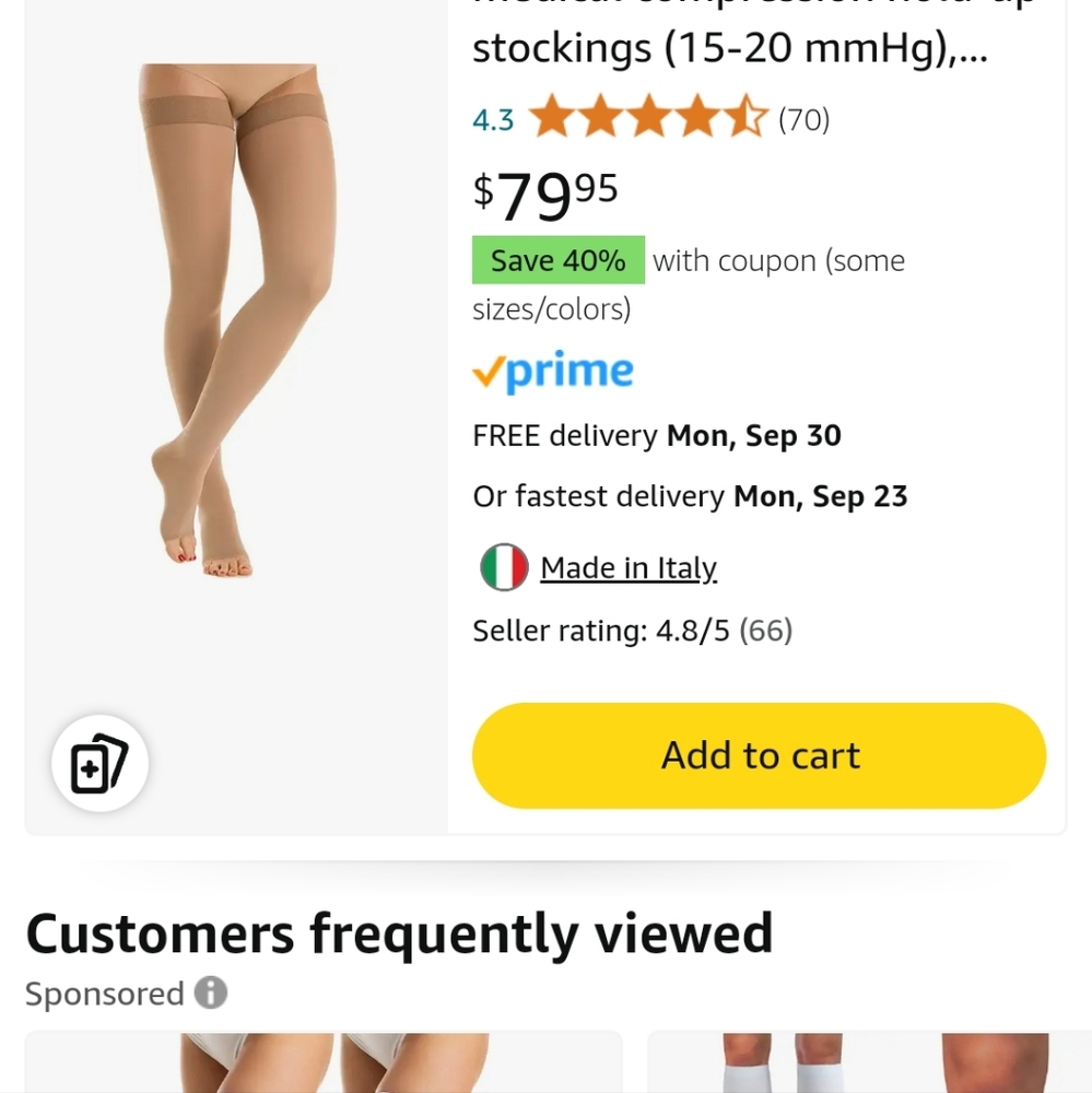 NWT Relaxsan Medicale Compression Socking Made in Italy